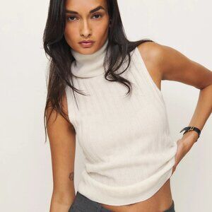 Reformation Rowyn Cashmere Turtleneck Tank